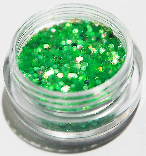 Brillo de uñas - Hexágono - Verde neón - 8ml - Glitter