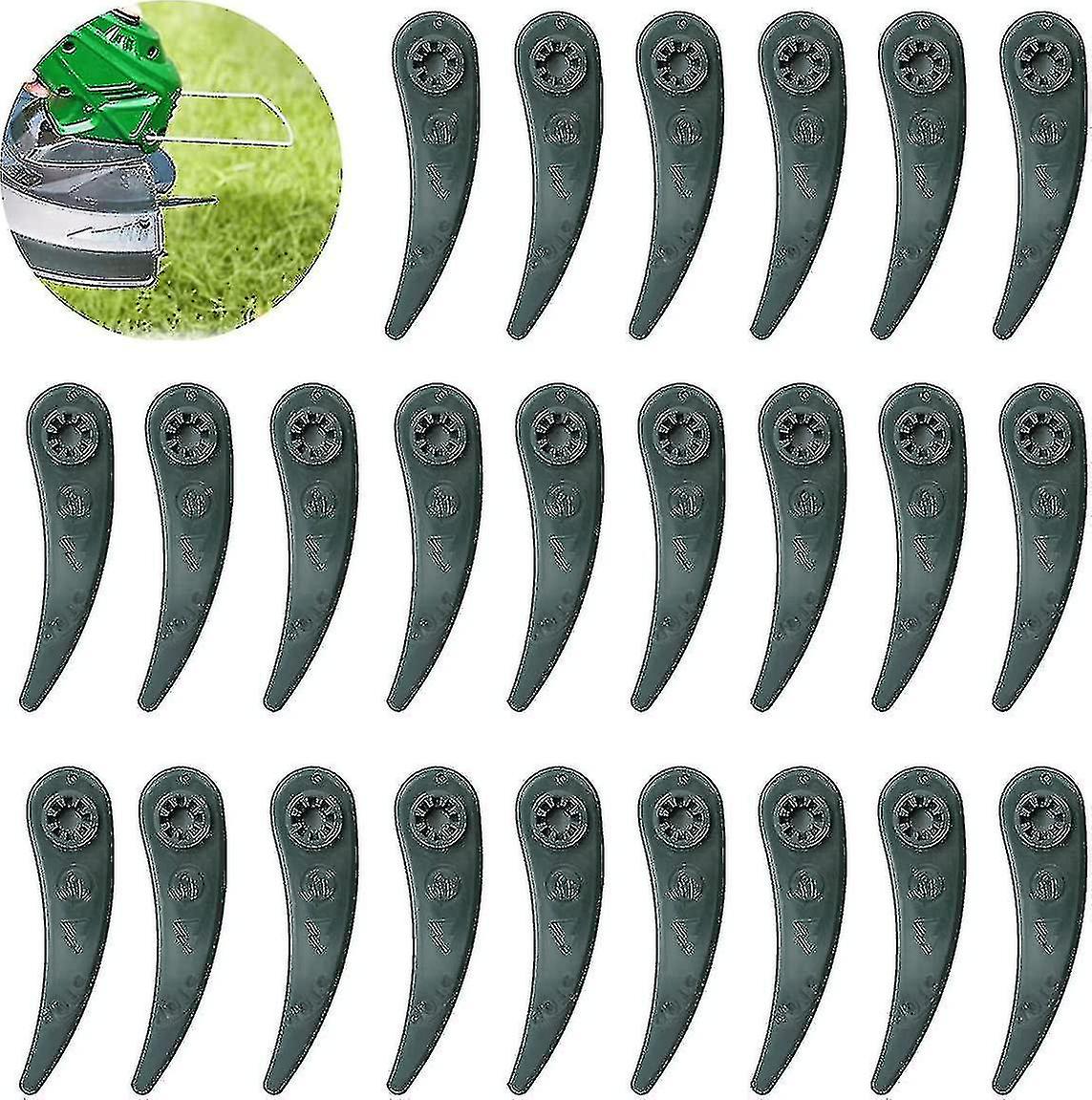 Replacement Grass Strimmer Blades, 24 Pack Edger Blade For Bosch Durablade Art 23-18 Li Art 26-18 Li String Trimmer, Green