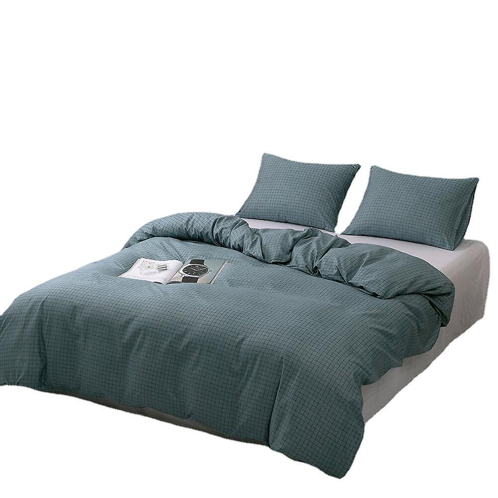 Plaid Pattern Bedding Set - Comforter, Bed Cover, And Pillowcase For Adults - Duvet Set