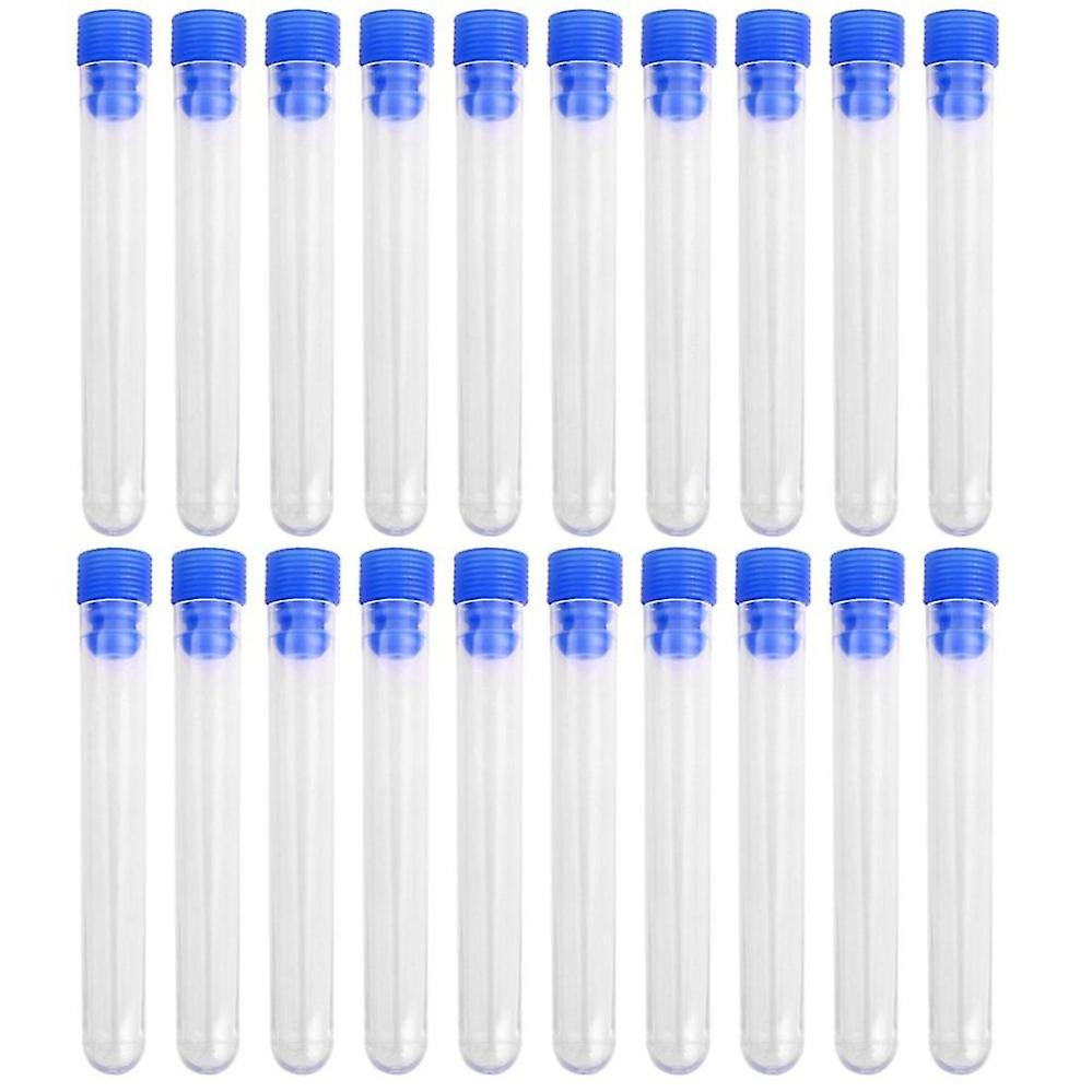 20 Pcs. Not Graduated Plastic Test Tube Lab Test Tool With