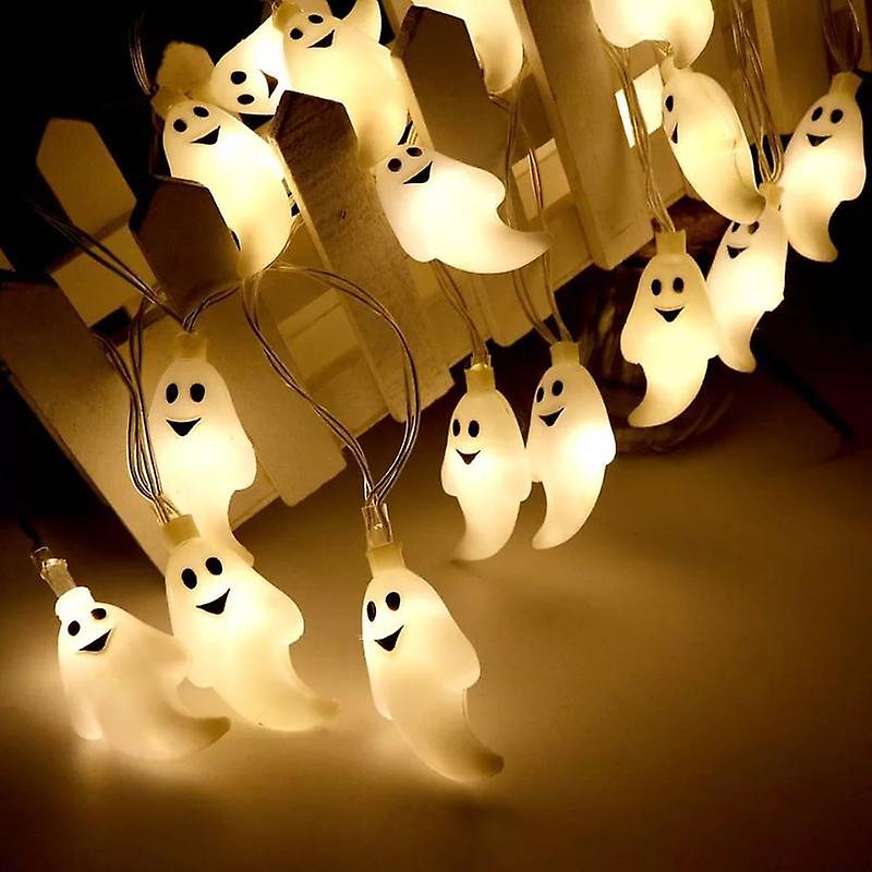 1pc Halloween String Lights Pumpkin Ghost Bats Lights Battery Operated 5ft 10led Halloween Decorations For Home Decor Indoor Outdoor Party Holiday