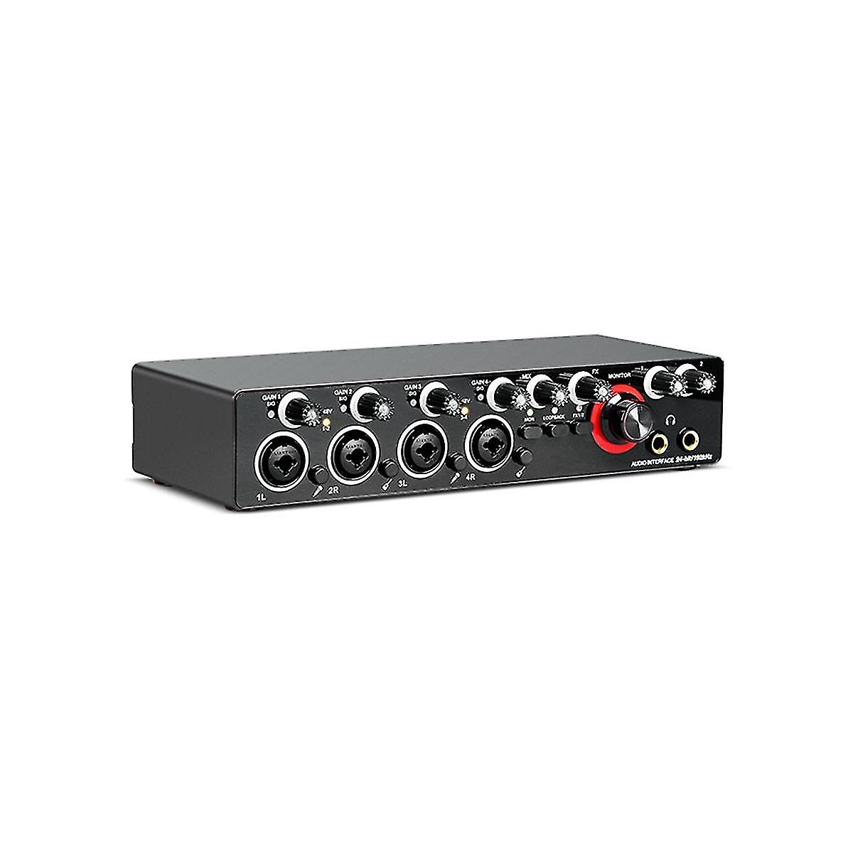 4 Channel Interface Sound Recorder Recording Studio Volume Regulator With Recording Sound Card For Recording Of Singing