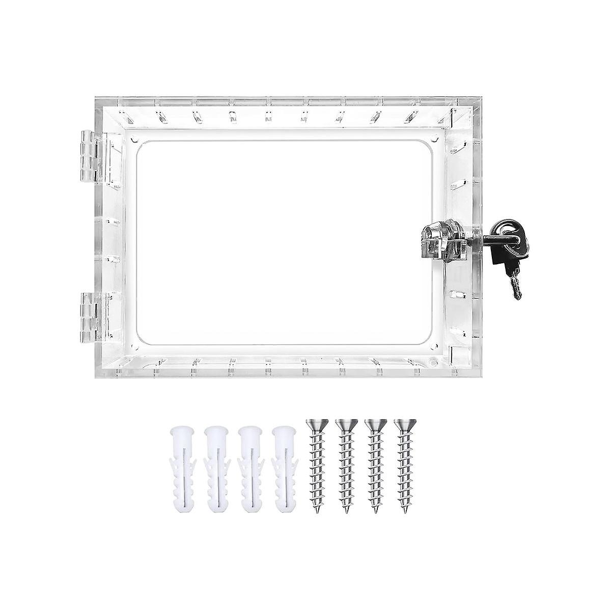 Thermostat Lock Box with Key Universal Thermostat Cover with Lock, Clear Thermostat Guard for Wall