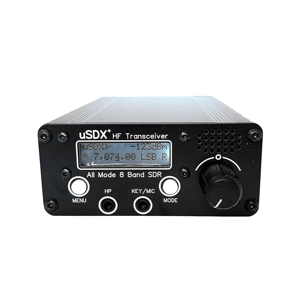 3-5W USDX+ SDR Transceiver All Mode 8 Band HF Ham Radio QRP CW Transceiver 80M/60M/40M/30M/20M/17M/