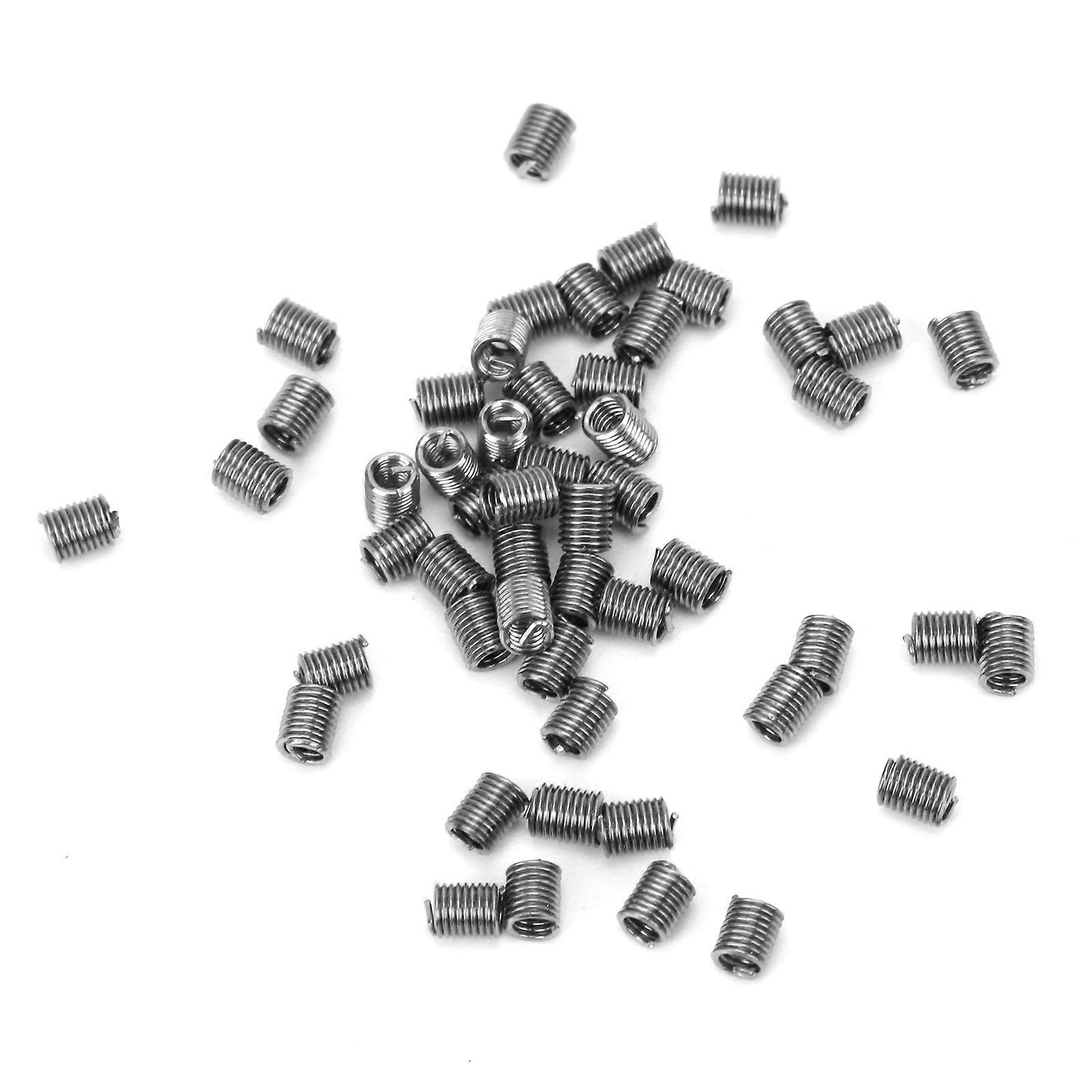 50Pcs Wire Thread Insert Threaded Repair Protection Sleeve Reducer Nut Fastener M1.6 x 0.353D