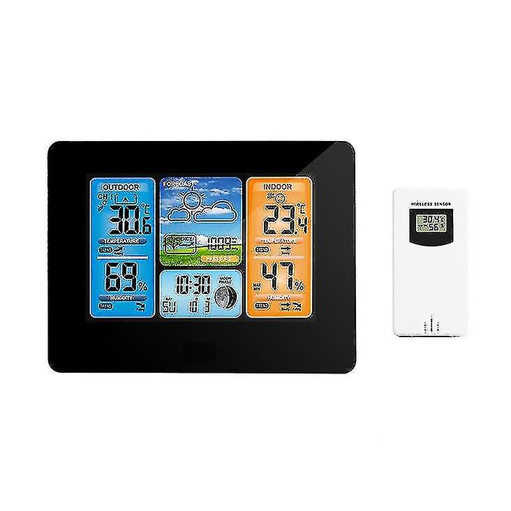 Weather Station Thermometer Wireless Color Display Temperature Humidity Weather Forecast