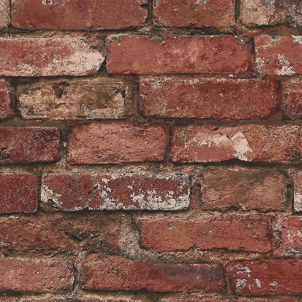 Red Brick Effect Wallpaper Fine Decor FD31285
