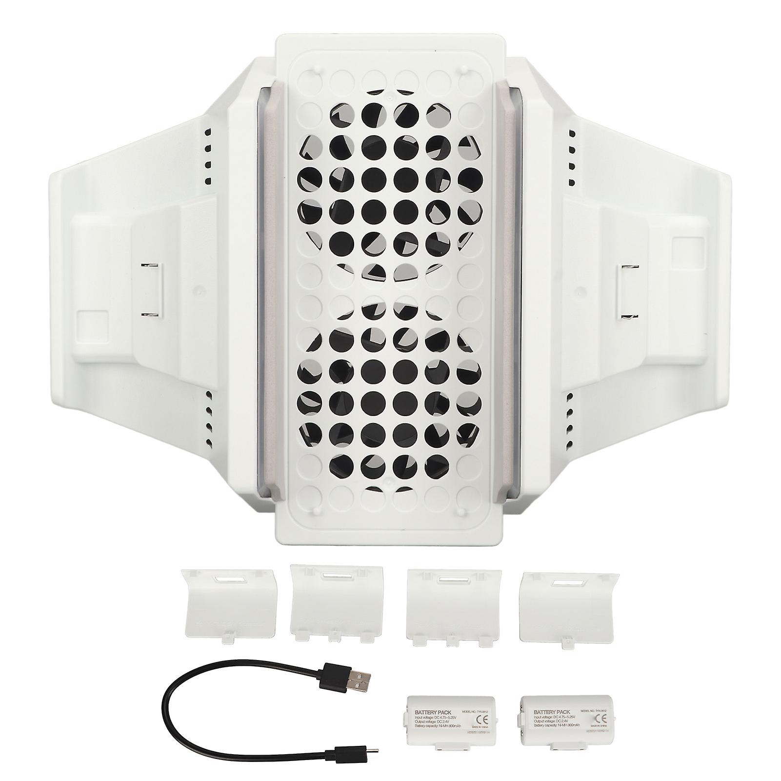 Cooling Stand for Game Console 4 Levels Adjustable Speed Cooling Fan with Dual Charging Station for Xbox Series S Accessories