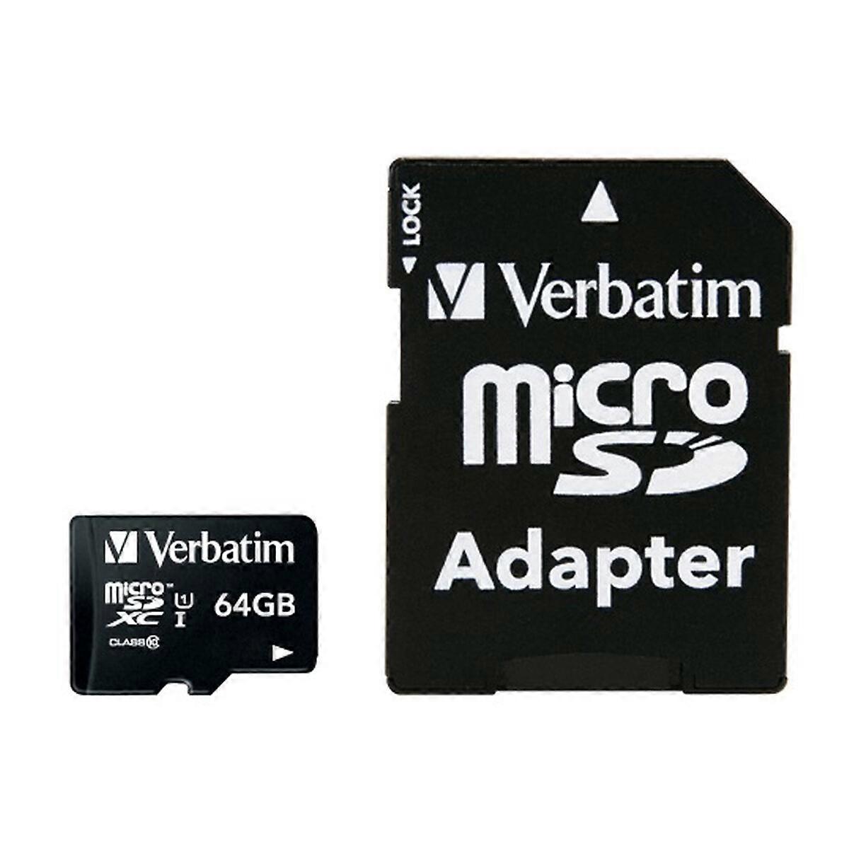 Micro SD Memory Card with Adaptor Verbatim 44084
