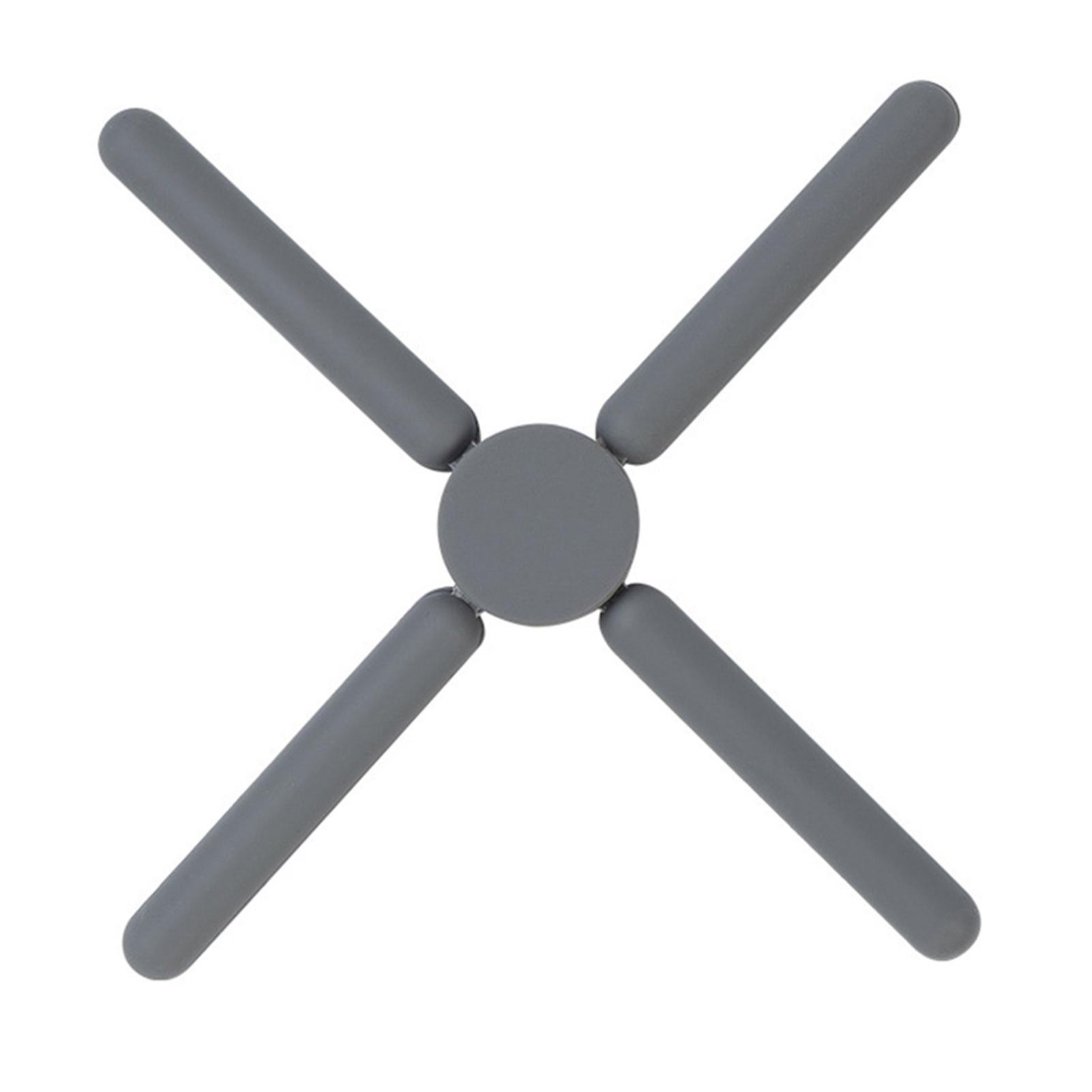 Non-Slip Thick Silicone Trivets Heat Resistant Foldable Cross Design Coasters Saving Space for Pots