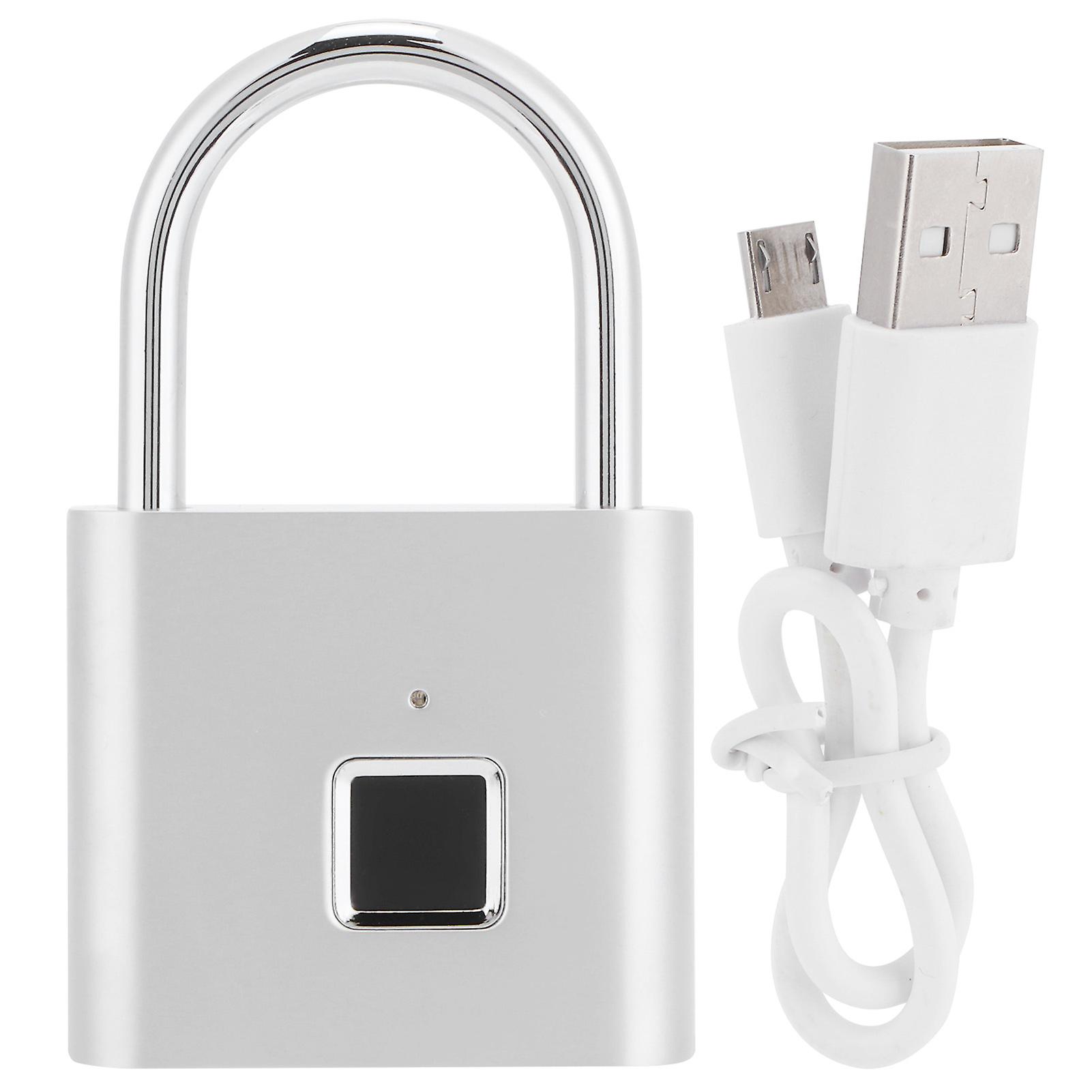 360° Fingerprint Padlock with USB Charging for Home, Office, or Dorm
