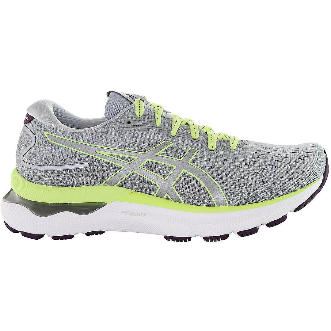 Asics Gel-Nimbus 24 系带灰色合成女式跑步运动鞋 1012B201_020