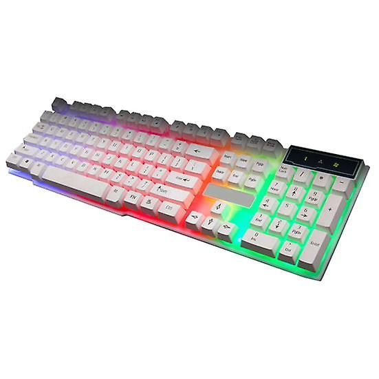 Keyboard Colorful Backlight Plug and Play ABS 104 Keys Rainbow Keyboards for Computer