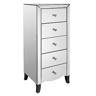 Catnina 5 Drawer Mirrored Chest
