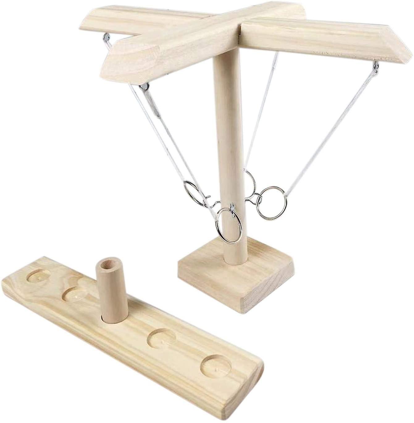 Ring Toss With Shot Ladder Bundle Interactive Throwing Wood