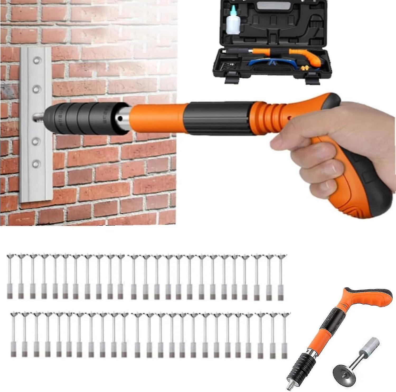 מסמר אוויר משולב, מסמר פלדה ידני 3 הילוכים כוח עם 50/100 יח 'ציפורניים עגולות