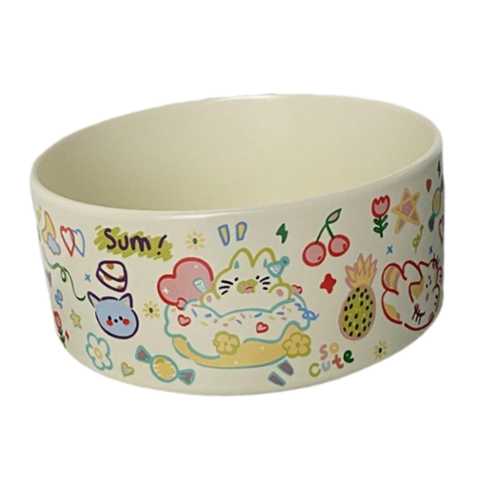 Haustiernapf Leicht Leicht zu reinigen Rutschfester Mehrzweck-Hundewasserfutternapf Weiß 400ml