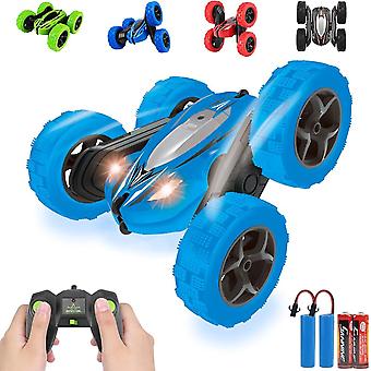 Stunt Car for Kids Age 5 6 7, 4WD 2.4GHz Remote Control Cars 2 X Rechargeable Batteries, 360 Rolling Rotation & Double Side Flips