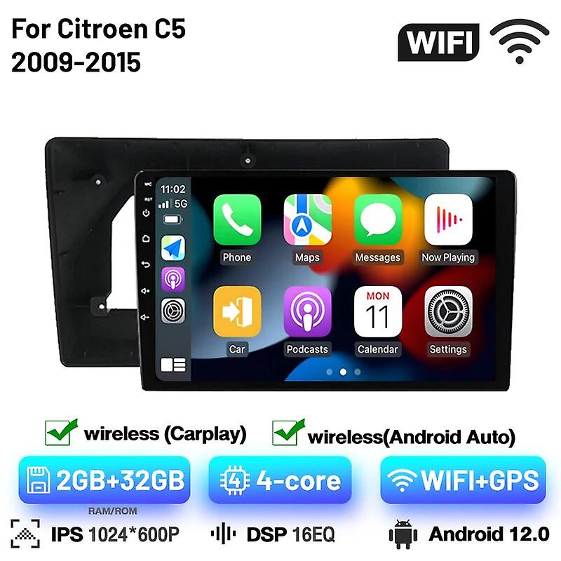 Carplay Android Auto Subwoofer Autoradio Android 8core 4g Wifi Automotive Bluetooth Fm Am Rds For Citroen C5 2009 2010 2011-2015