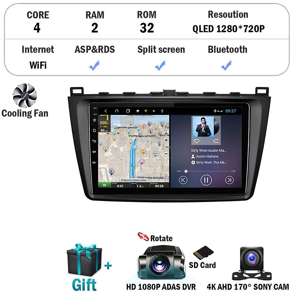 Android 12 Auto Radio Per Mazda 6 Gh 2007 - 2012 Carplay 4g Auto Multimedia Video Player Gps Navigazione 2din 2 Din Autoradio Dsp