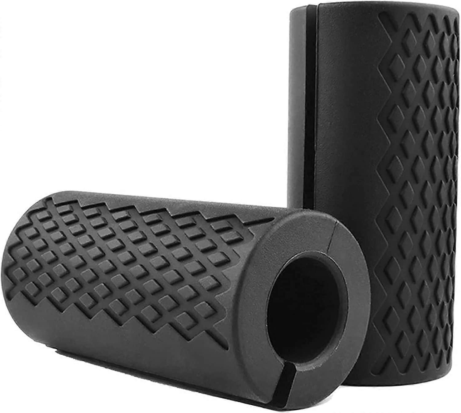 Dumbbell Grips 2 Pack - Thick Grips for Increasing Grip Strength - Non-Slip - for Bodybuilding, Fitness, Grip Strength - Black