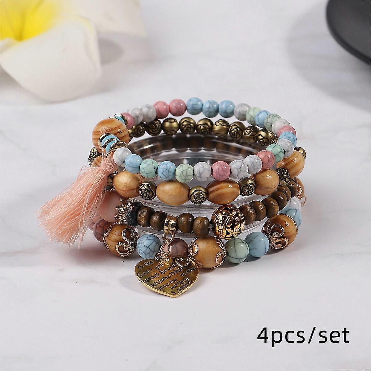 Bracelet - Grayscale Bohemian Pendant - Neutral Harmony