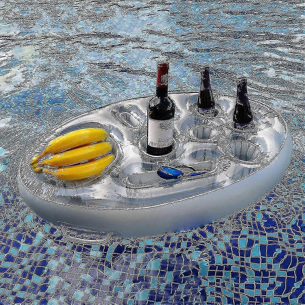 Summer Inflatable Float Beer Drinking Cooler Tablewater Play Float Beer Tray Party Bucket Cup Holderfor Swimming Pool Party