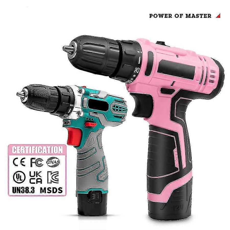 Pink Power Pink Drill Set For Women 20v Cordless Drill Driver Tool