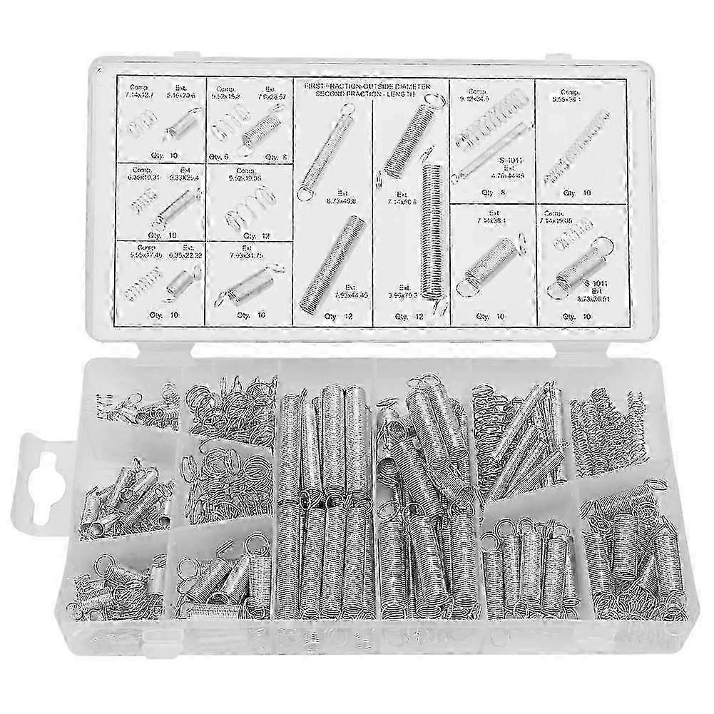200pcs/Set Extension Tension Compression Spring Assortment Metal Springs Kit