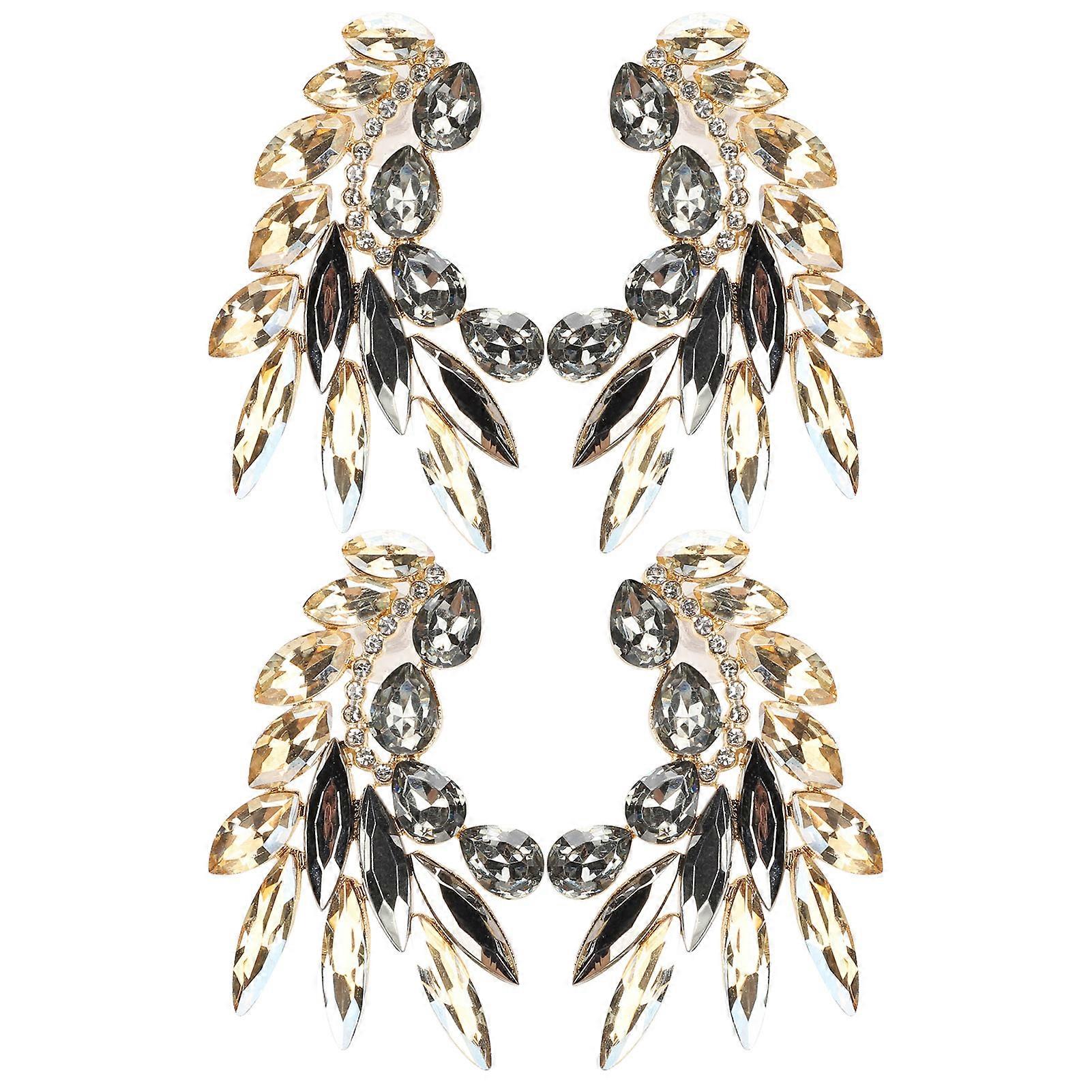 2Pairs Graceful Earrings Ear Stud Retro Eardrop for Women/Girls Alloy Jewelry Accessory