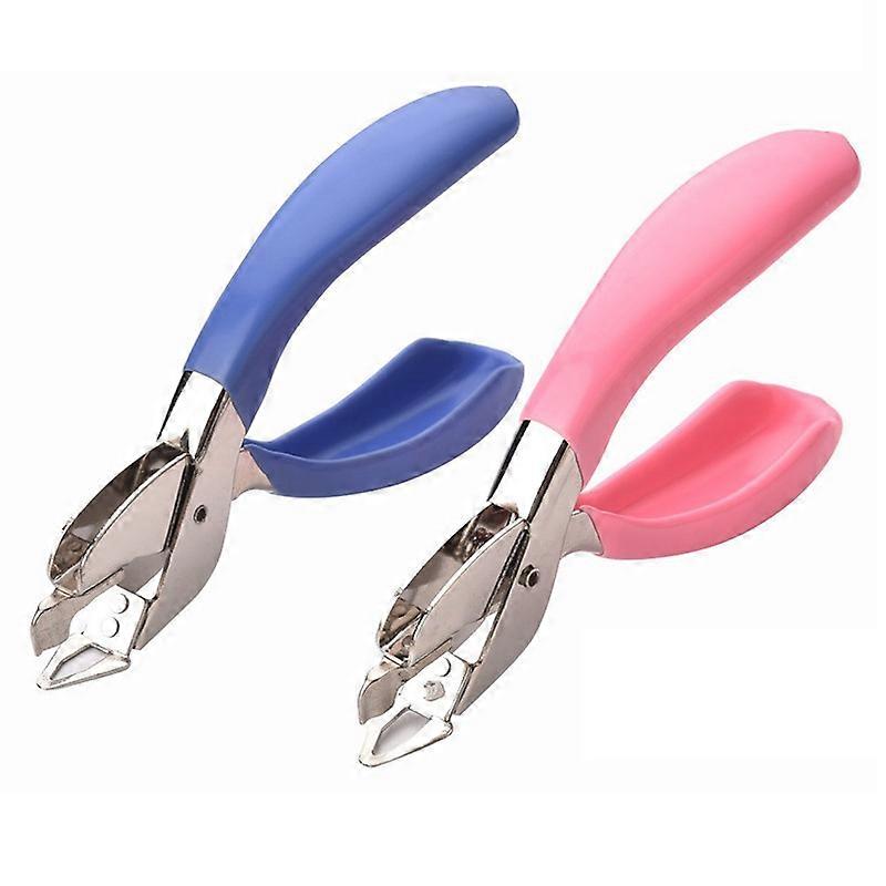 Staple Remover Hand Jack Opener Spring Loaded Staple Puller for Office School Home Use (Pink) -