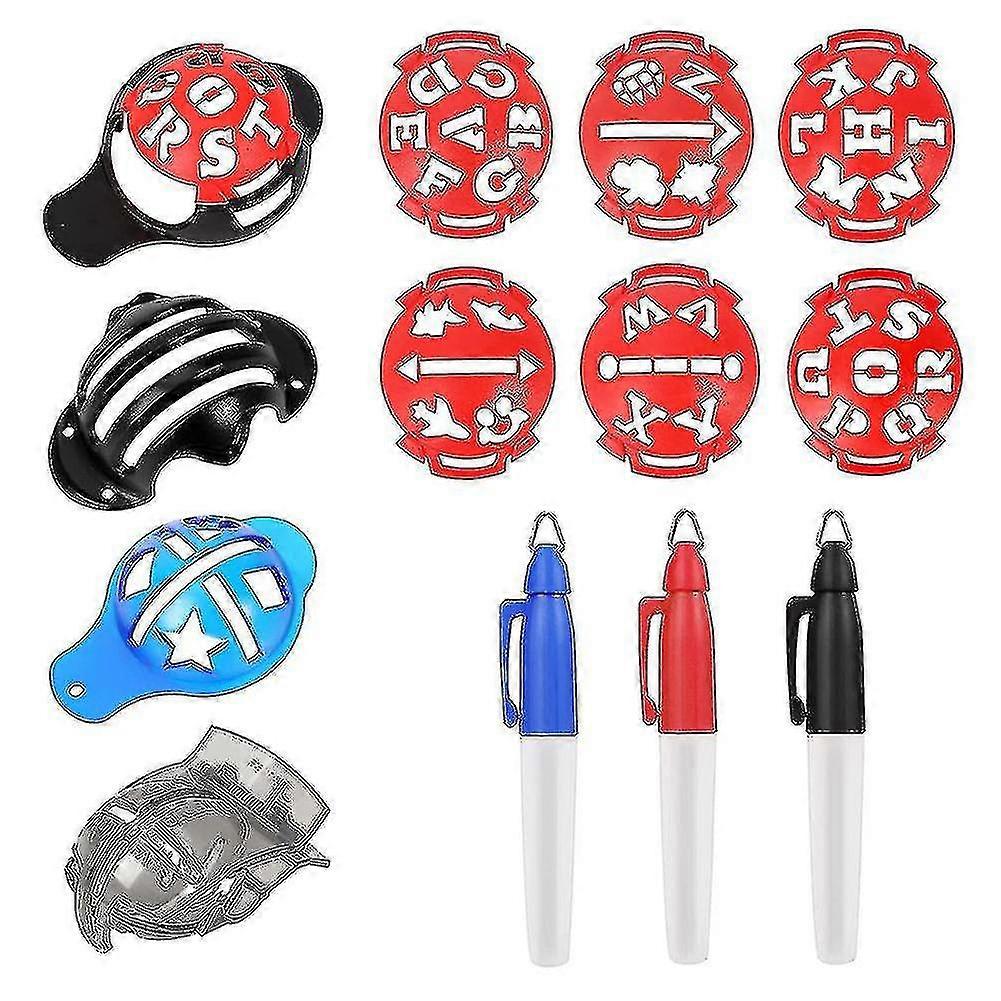 Stylos de golf, triple piste, rouge