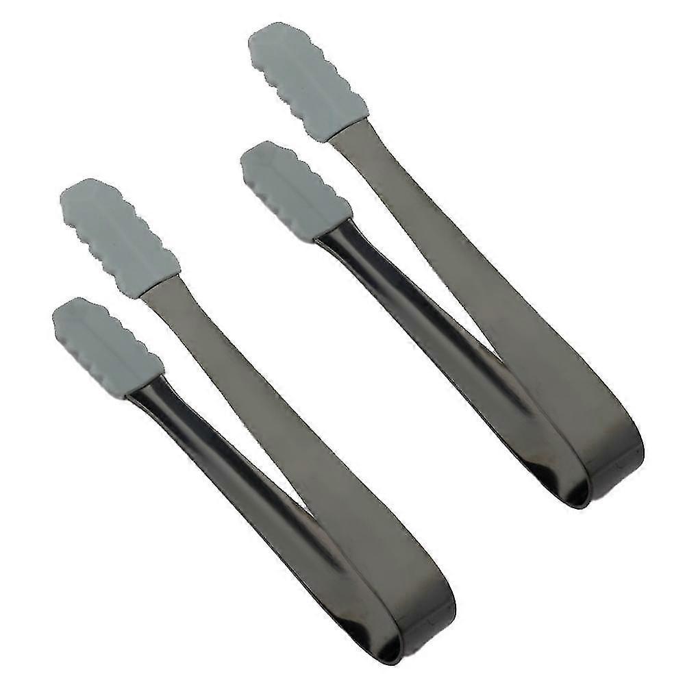 stainless steel ice tongs with sawteeth for ice bucket ice sugar cubes coffee bar food serving