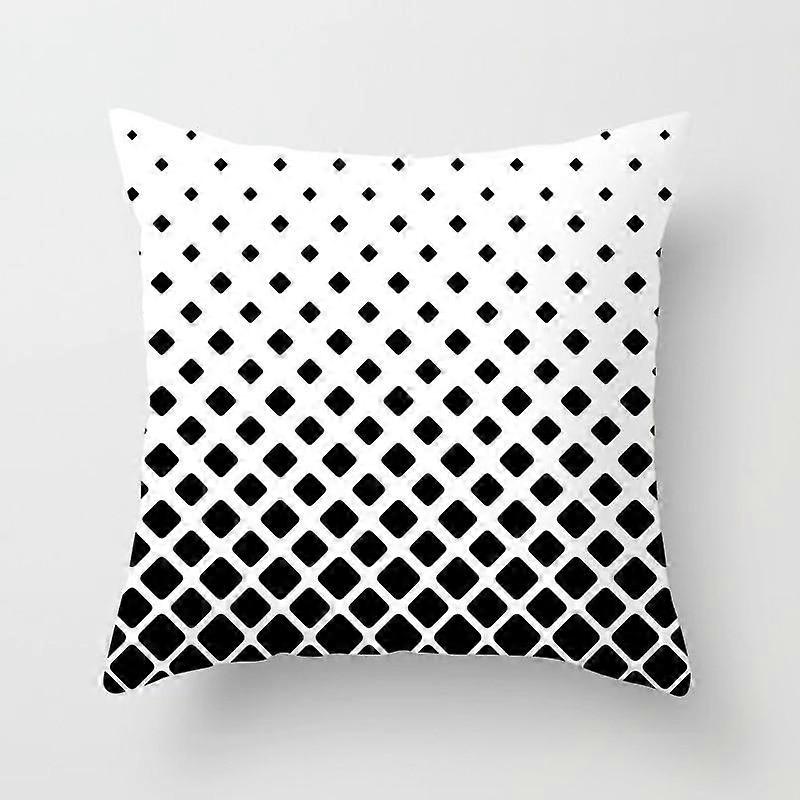 Black and White Geometric Decorative Pillowcase Polyester Pillowcase Striped Geometric Pillowcase Suitable for Sofa Design 248jpjcjh