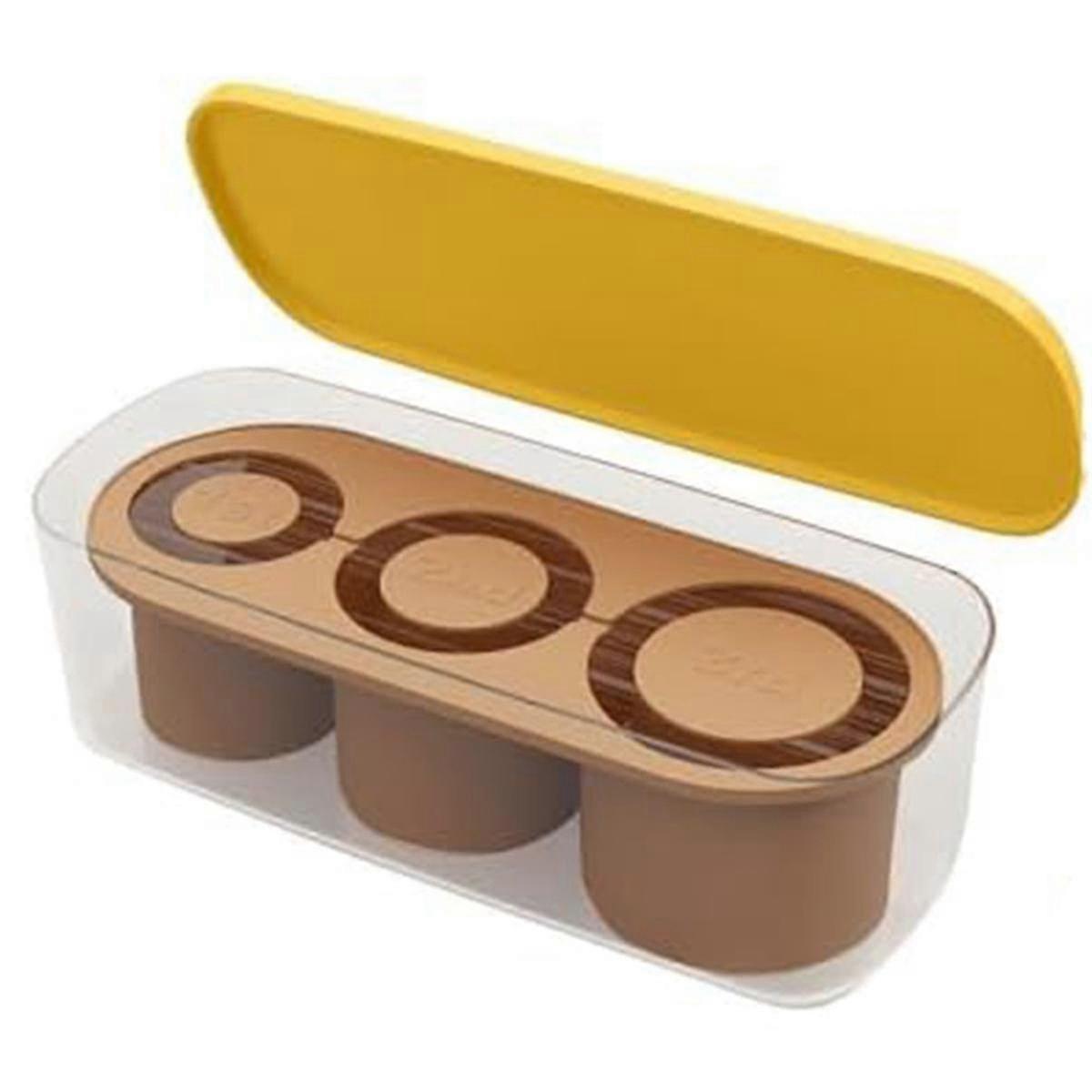 Silicone Ice Square Tray With Lid For 20-40 Oz Tumblers, 3 Hollow Cylinder Ice Square Molds For Mug
