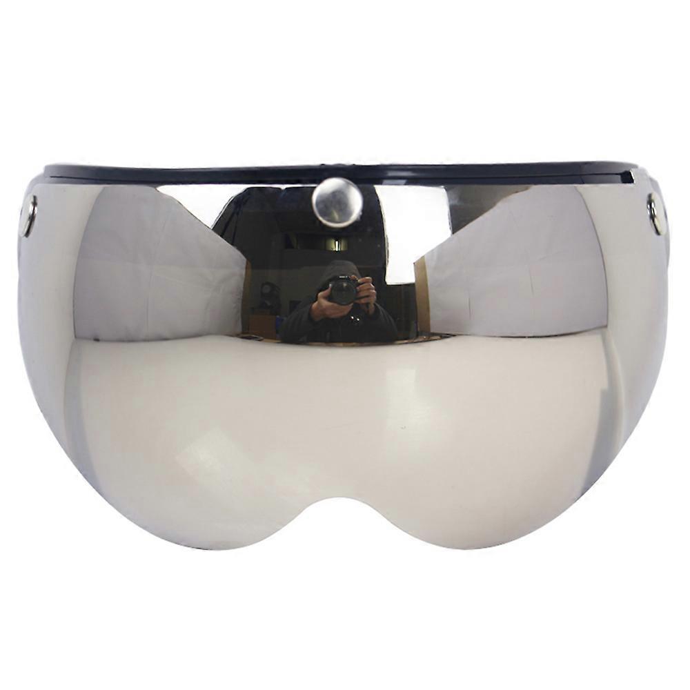 Universal Windproof 3-Snap Motorcycle Helmet Visor Front Flip Up Visor Wind S-hield Lens Replacement for Motorcycle Helmet