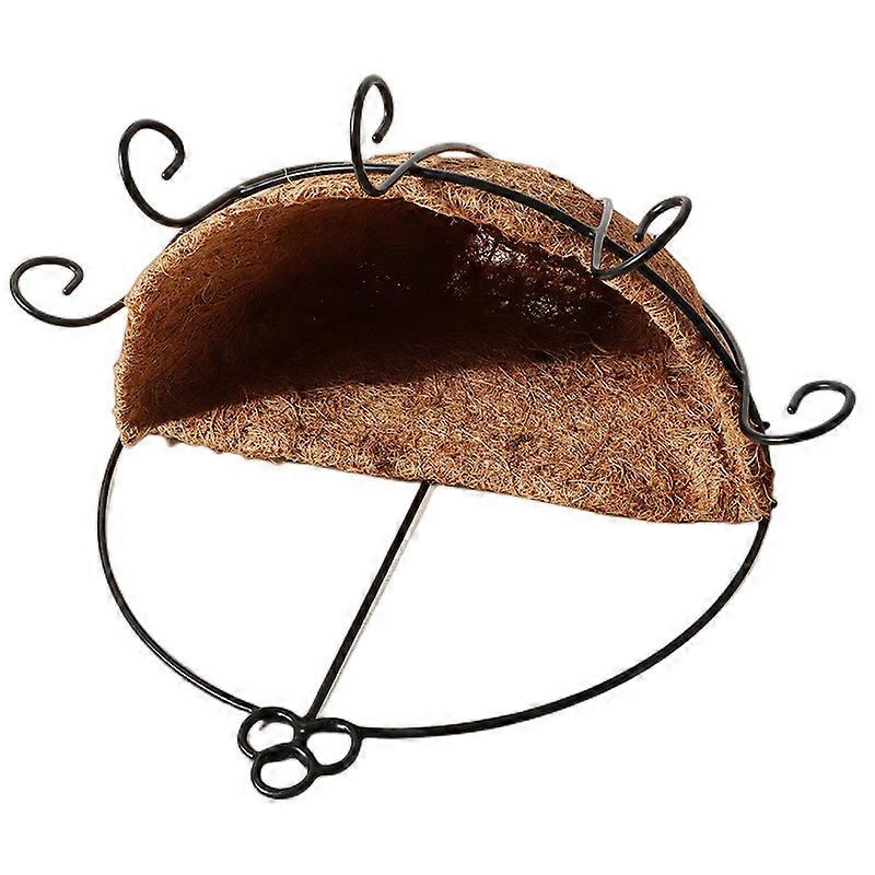 Metal Planter Basket Set, 2-Pack, Wall-Mounted with Coconut Shell Liners