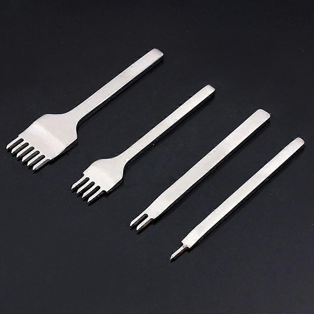 Stainless Steel 1 2 4 6 Flat Chisel Leather Craft Tools Hole Punch Tool Set Diy Lacing Stitching Chisel Punch Tool 3mm Width
