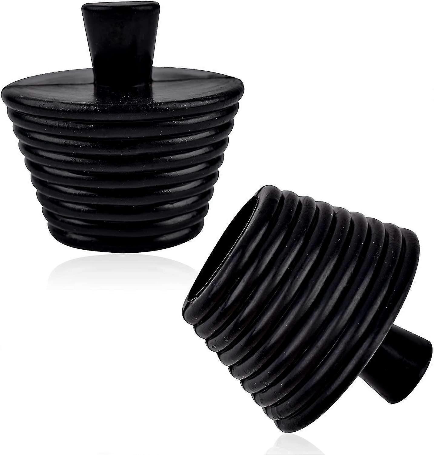 Badekar Proppe 2 Pack Universal Tub Proppe silikone badekar afløb Propper Badekar Prop Plug (sort)