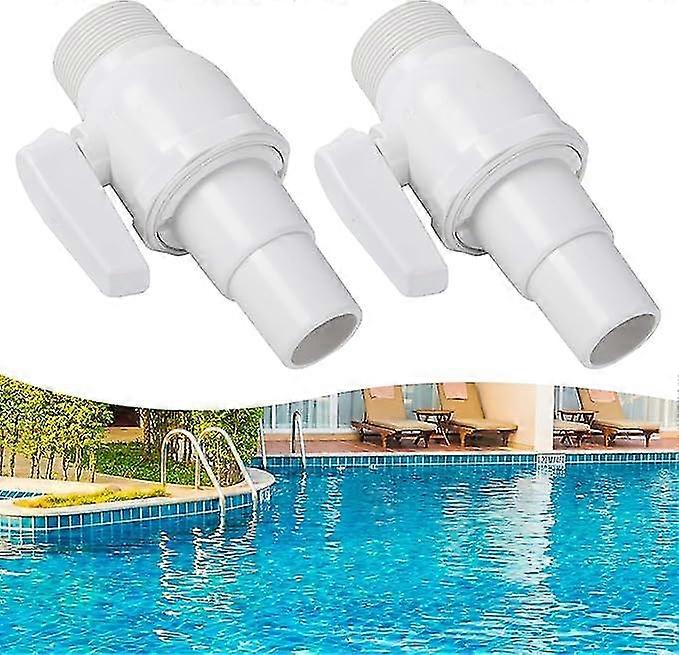Swimming pool shut-off valve, 2 pieces Swimming pool shut-off valve, Swimming pool valve, Swimming pool accessory, Hose adapter, Shut-off valve for s