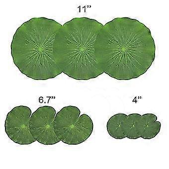 18x Artificial Floating Foam Lotus Leaves Water Pads Ornaments Green