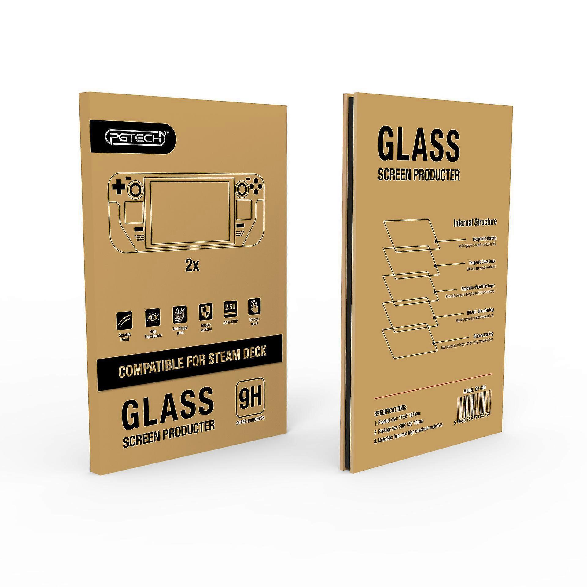 For Steamdeck Fingerprint Resistant Screen Protector 2-pack