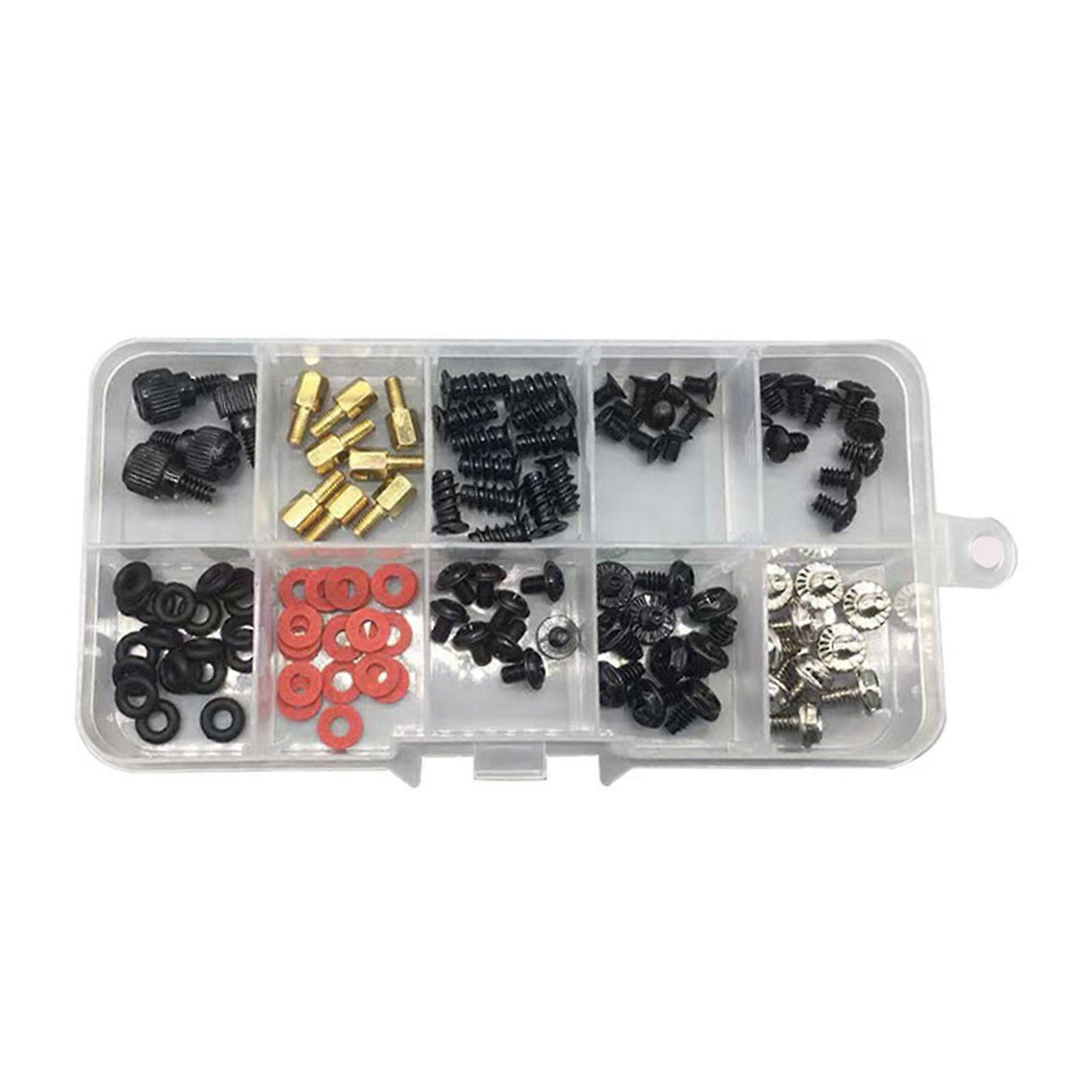 Screws Washers Copper Pillar Rubber Ring for PC Hard Disk Chassis Fan Mount Kit