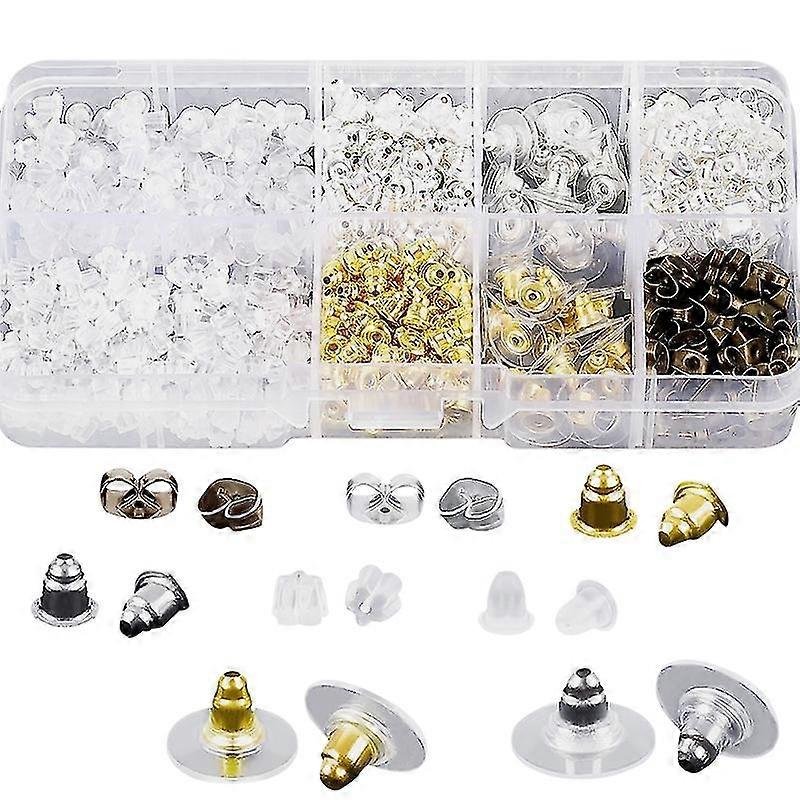 1040x Soft Earring Stoppers Hypoallergenic Stud Earring Different Shapes