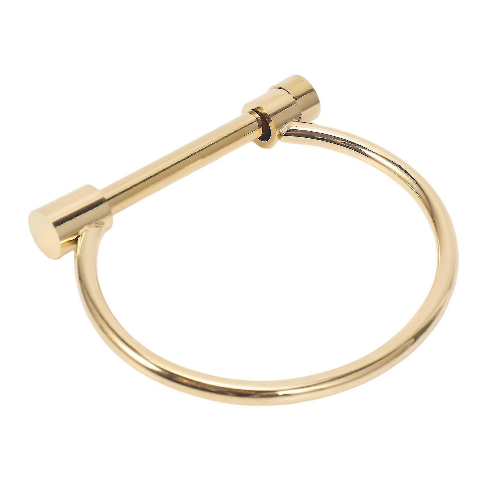 Fashion Shackle Screw Cuff Bracelet Gold