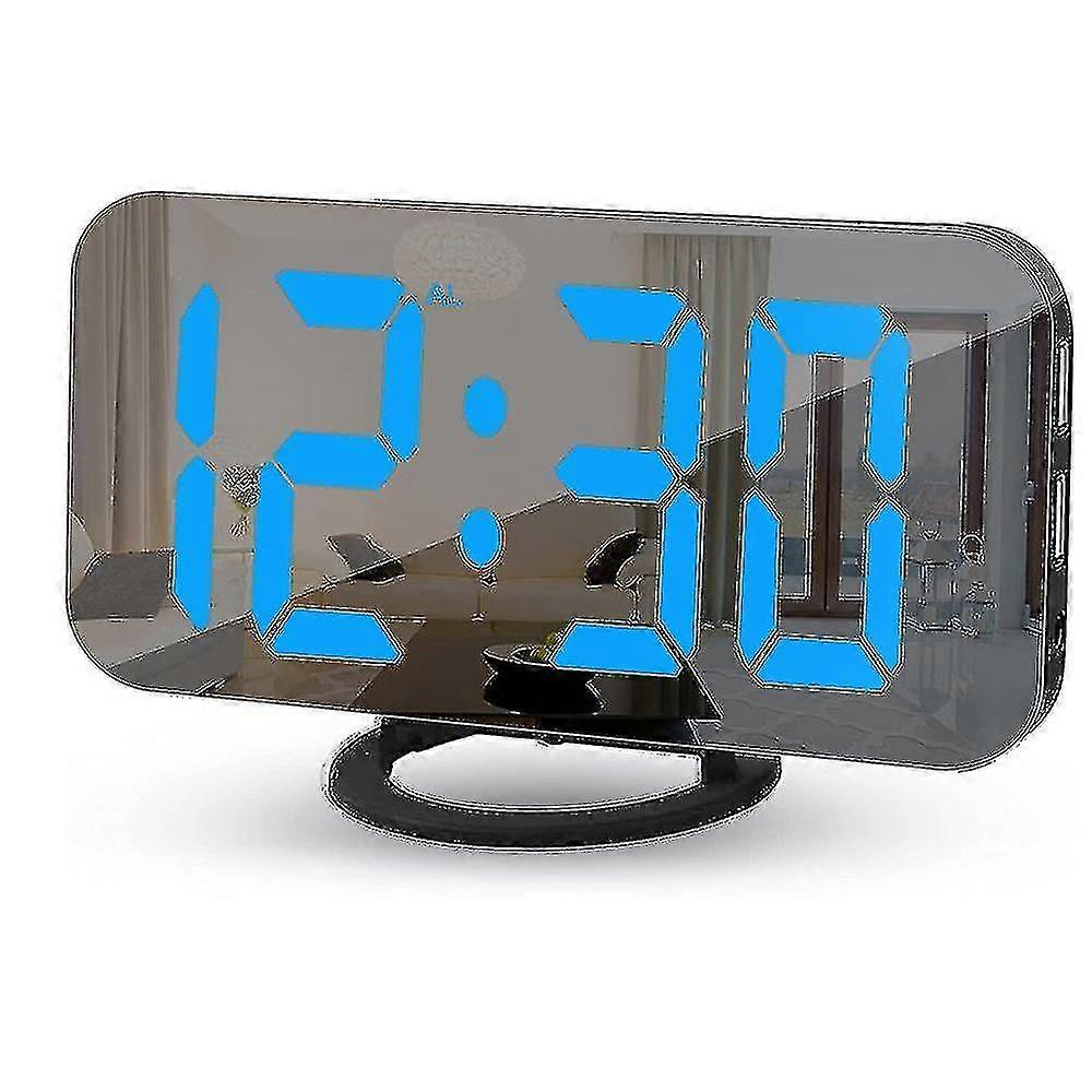 Digital Alarm Clock, Alarm Clocks For Bedrooms, Large Display Mirror
