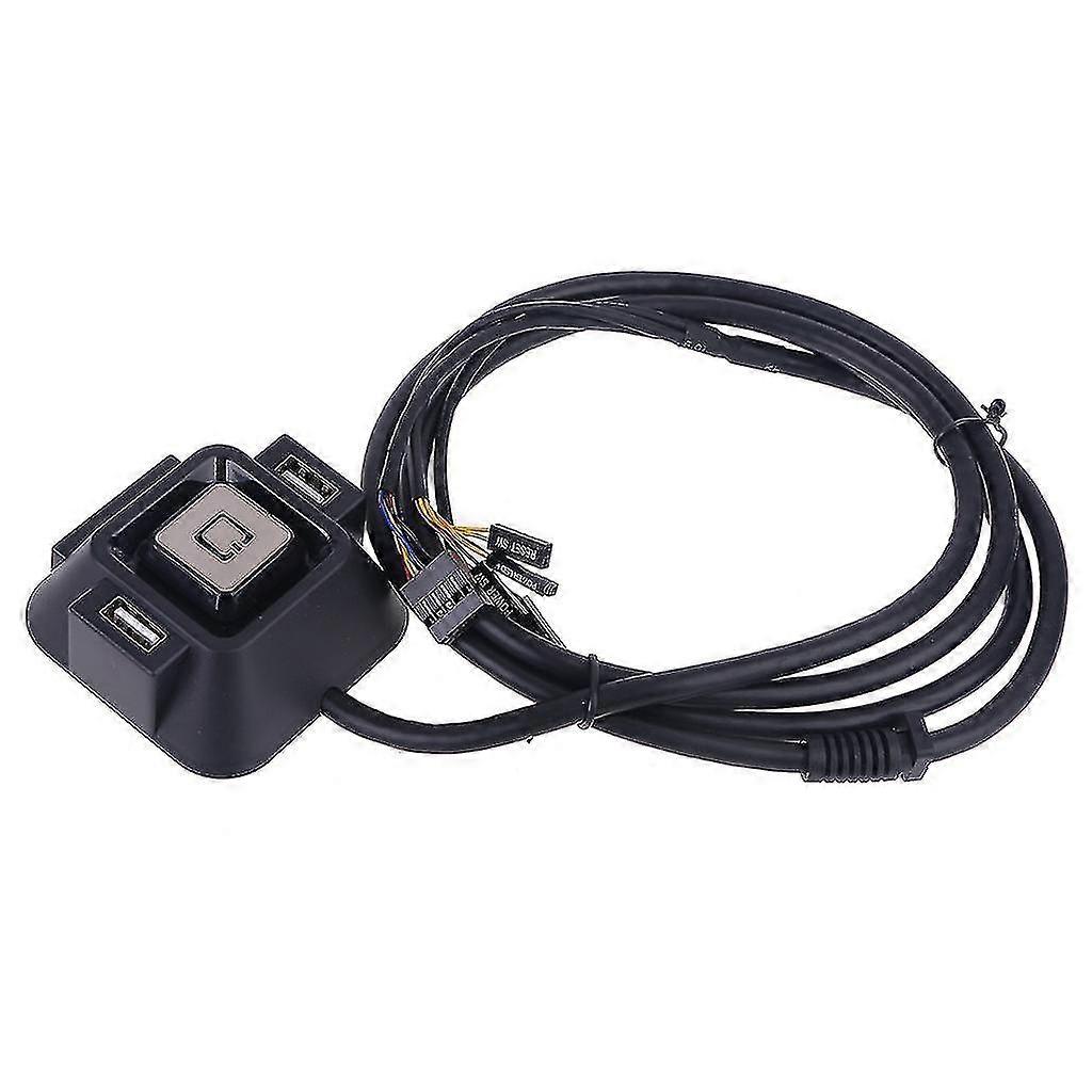 Multifunctional Usb 2.0 Computer Pc Switch External Power On/off Reset Button With Microphone Ports