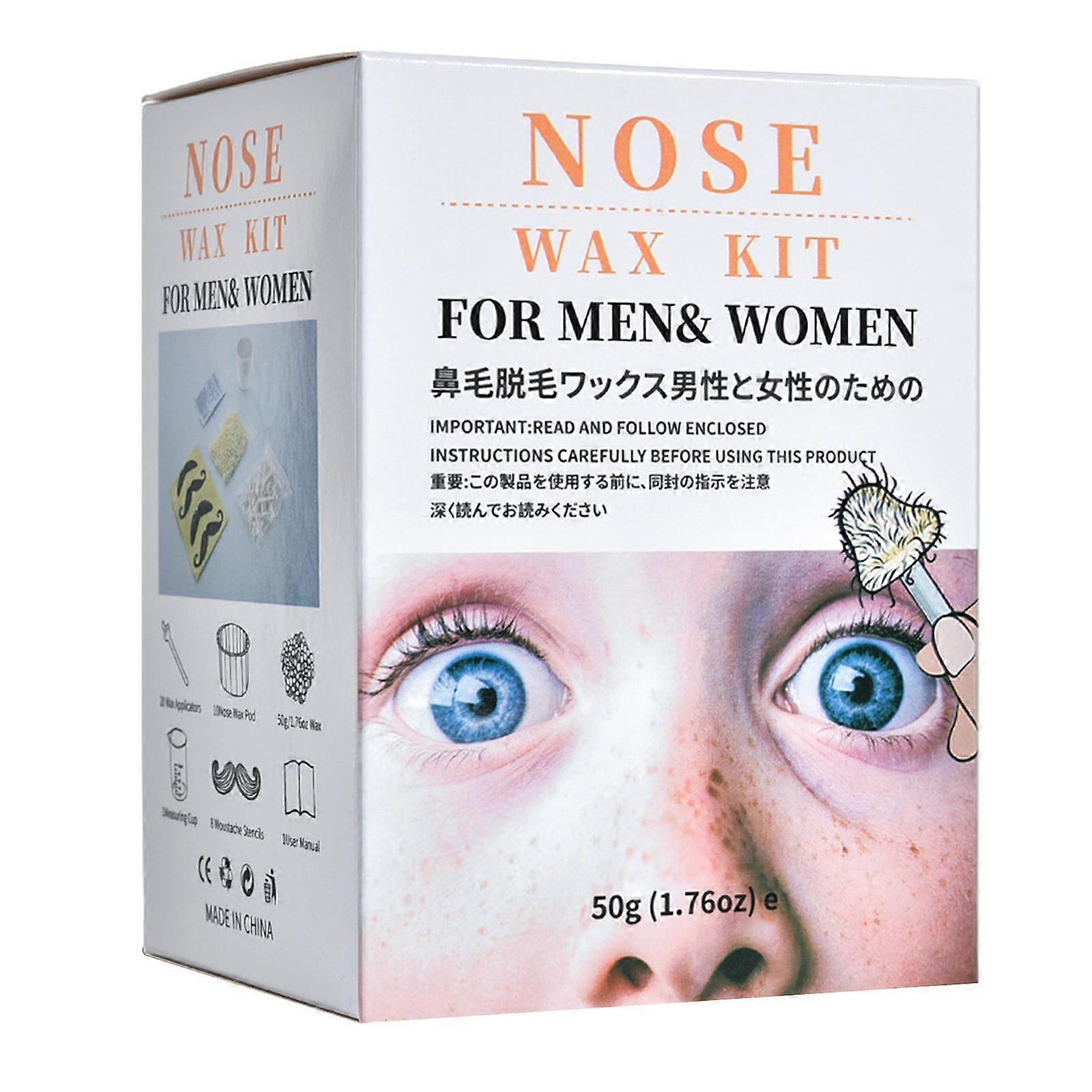 50gワックスキット男性/女性無痛ビーズ鼻耳脱毛ヘアワックスキット