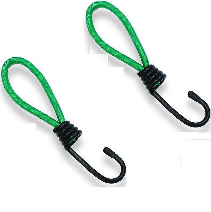 12pcs Canopy Hooks Multifunctional Portable Green Elastic Rope Buckles