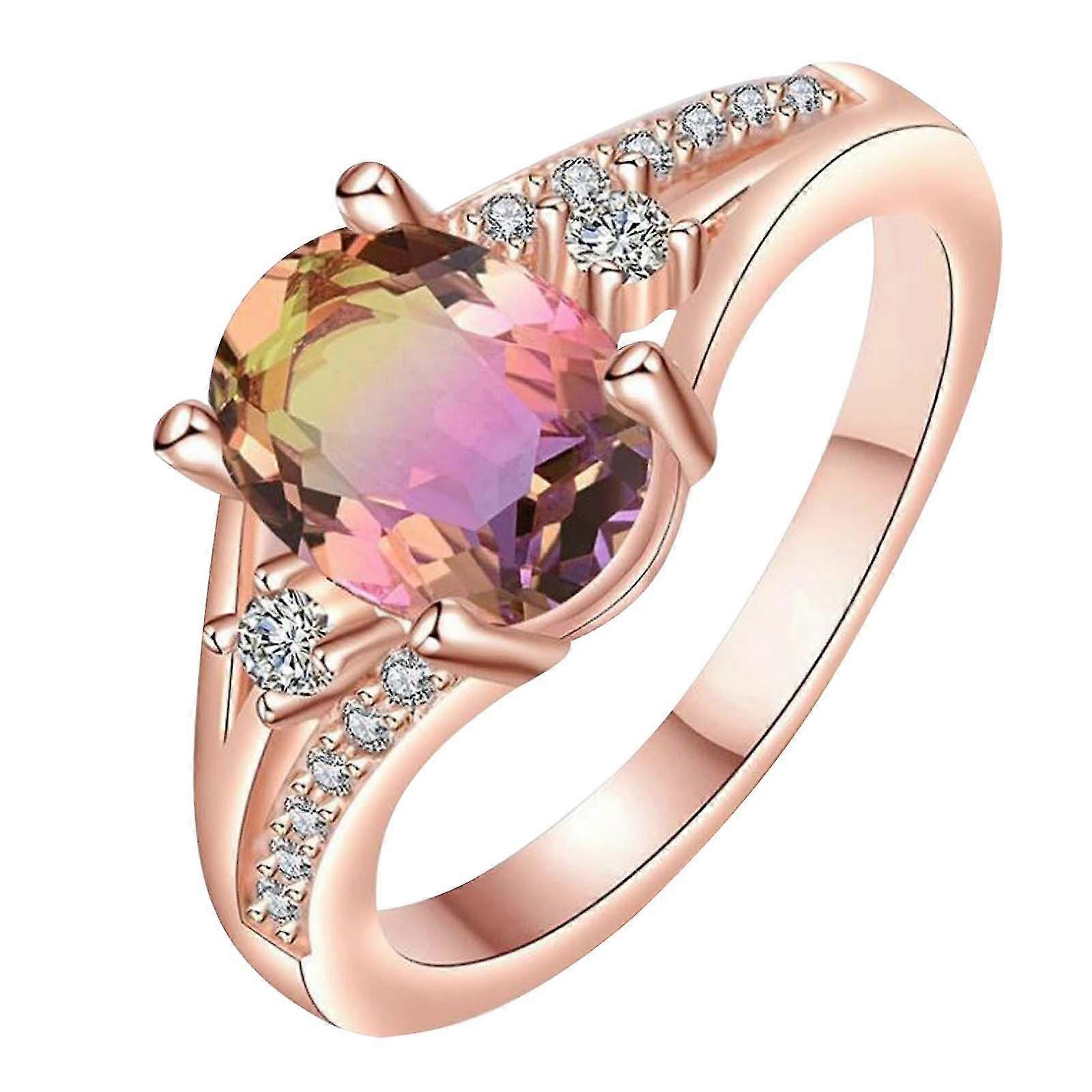Natural Stones Bridal Wedding Engagement Ring Personality Charm